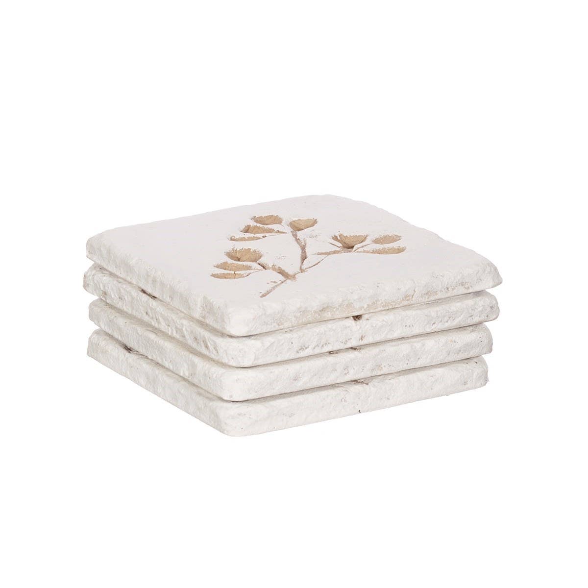 Sass and Belle – wholesale Coasters – Flower Imprint Coasters Set of 41