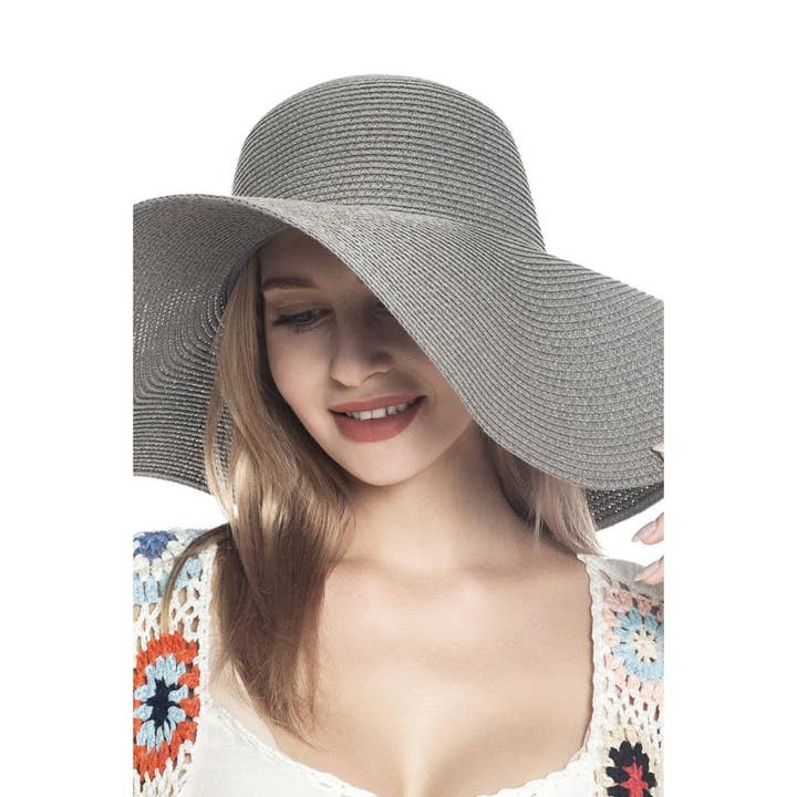 Paperdoll - Wholesale Straw Hat - Women's - STRAW FLOPPY SUN HAT