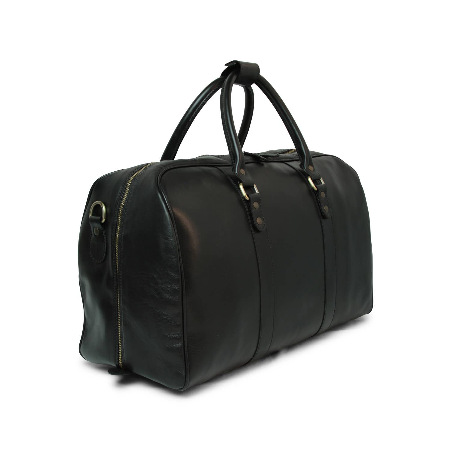 Old Angler Firenze - Wholesale Weekender Bag - Unisex - Borsone da viaggio grande in pelle di vitello-Nero2