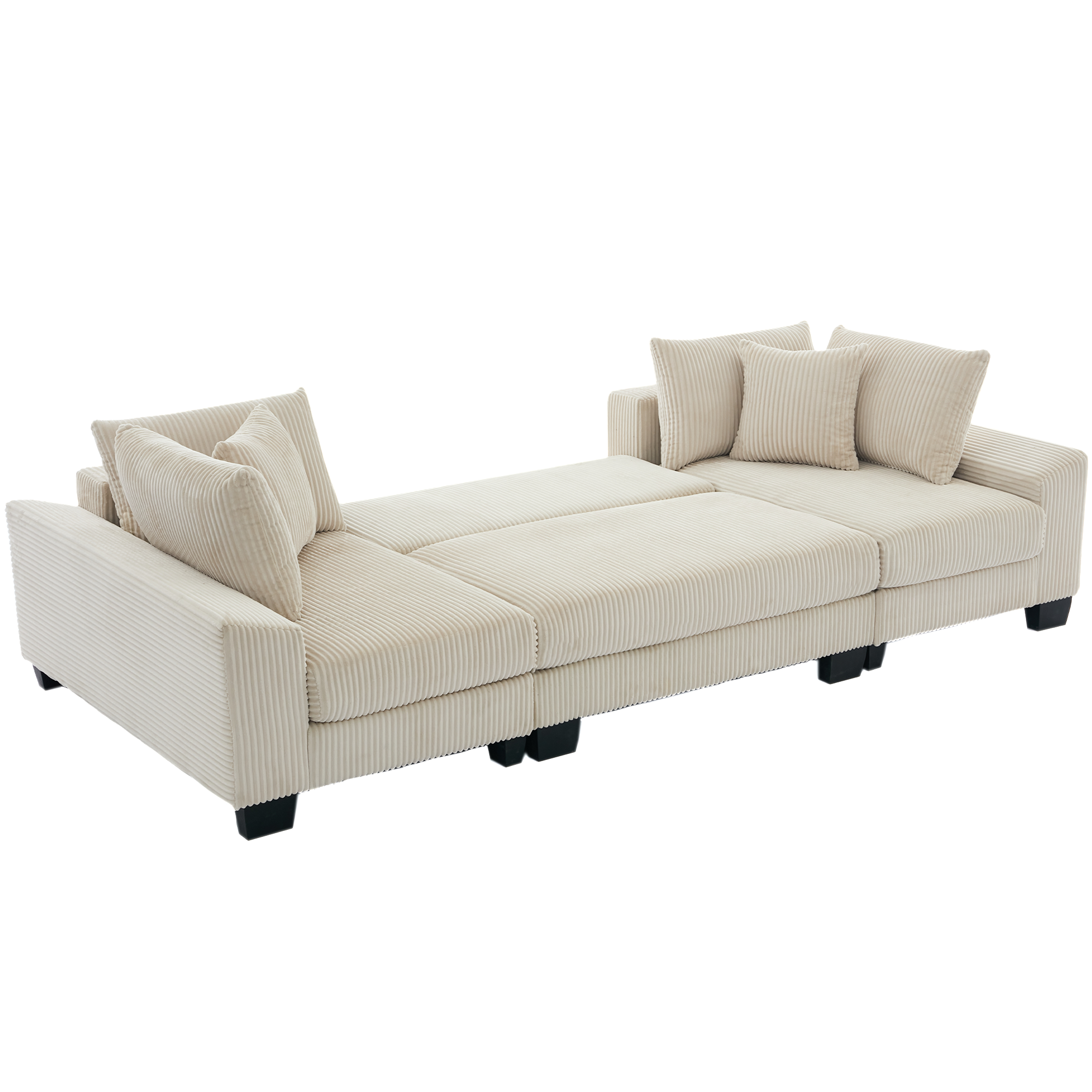 39F Inc. - Wholesale Sofa - 114" U-Shaped Sleeper Sofa with Pull-Out Bed & Chaise23
