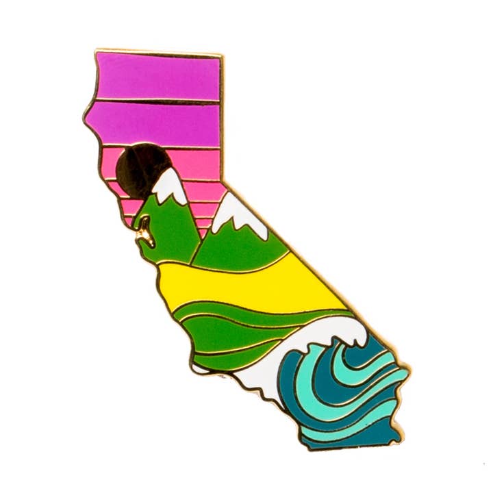 Golden State - Pin for wholesale by Bobo Design Studio
