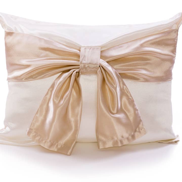 Décoration satinée Sleep&aBow® Lux + Anti-âge + Sommeil + Bien-être pour la vente par Lux Pillows Plus LLC