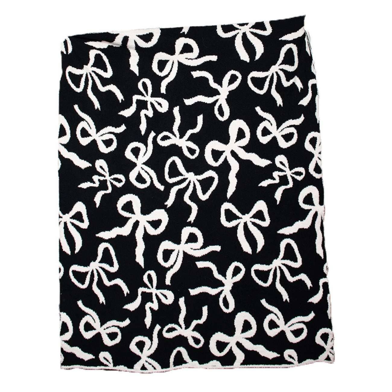 Black & White Bows Double Sided Wholesale Blanket for wholesale on Faire2