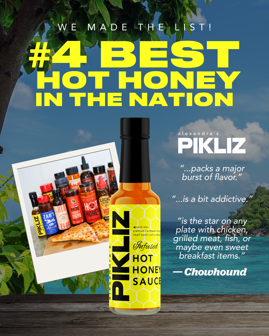 In the Kitchen with Alexandra - Wholesale Honey - Alexandra’s Pikliz Infused Hot Honey Sauce | Caribbean Sweet Heat Superfood | Low Carb, Low Calorie, Gluten Free, 6oz1