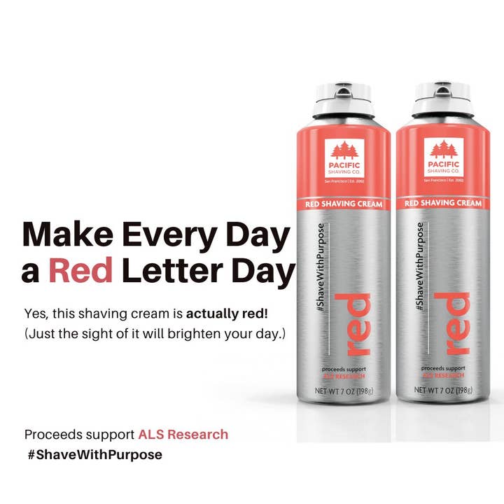 ROTER RASIERSCHAUM | ALS-FORSCHUNG für den Großhandel von Pacific Shaving Company