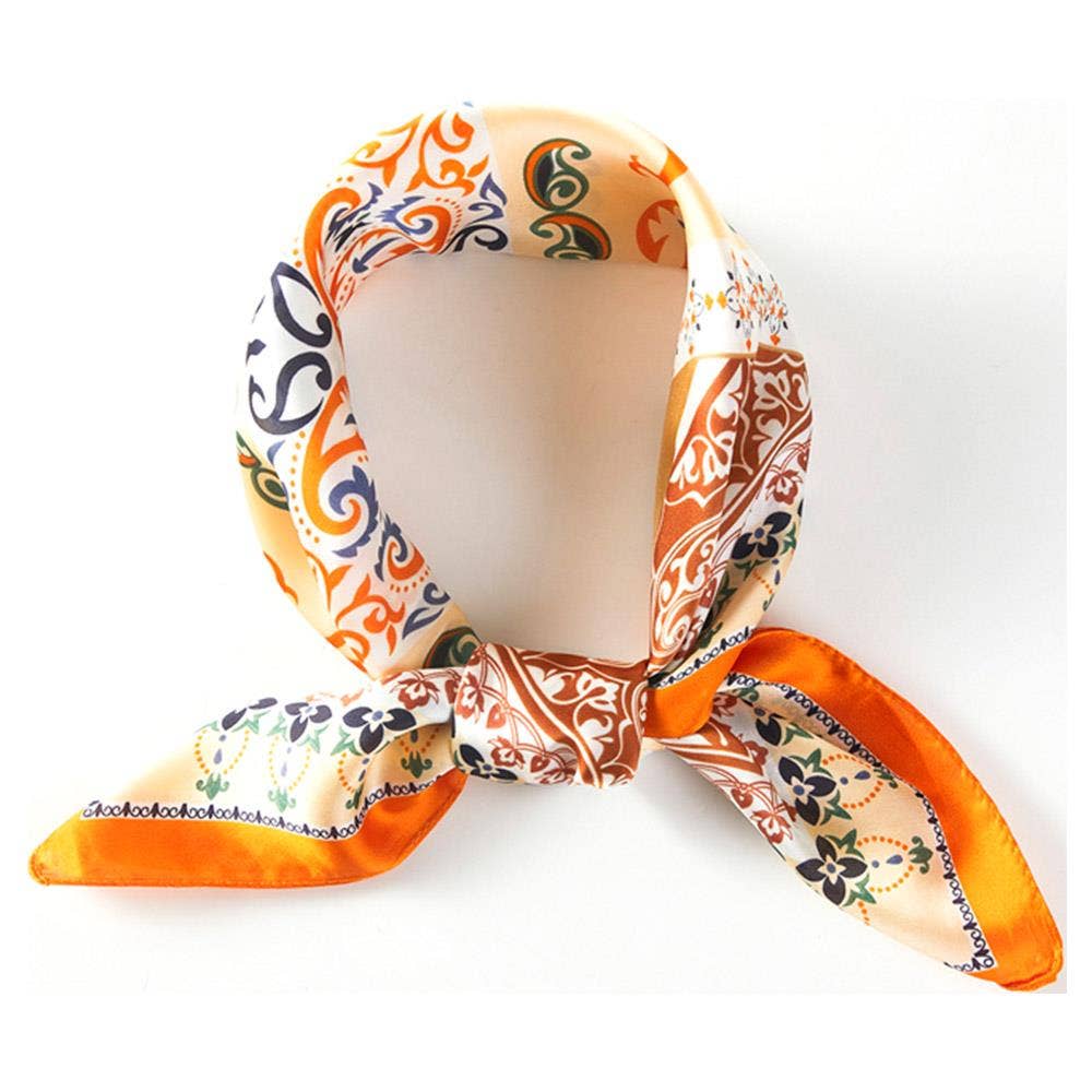 anbfashion - Vente Écharpe – femme - FOULARD CARRÉ À COL EN BANDANA ORIENTAL ARABESQUE PAISLEY7
