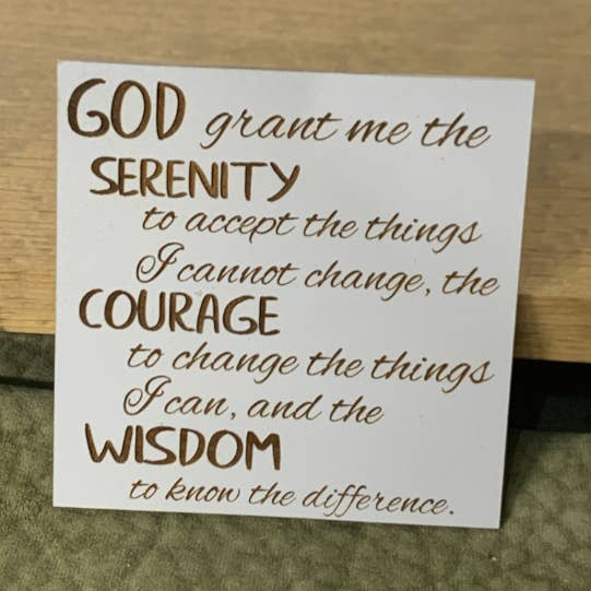 Signes interchangeables - Spirituel - Prière de la sérénité pour la vente par Plums & Roses