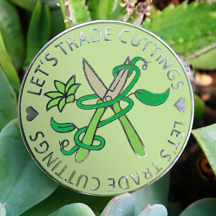 Let's Trade Cuttings Enamel Pin for wholesale by Squidlicks