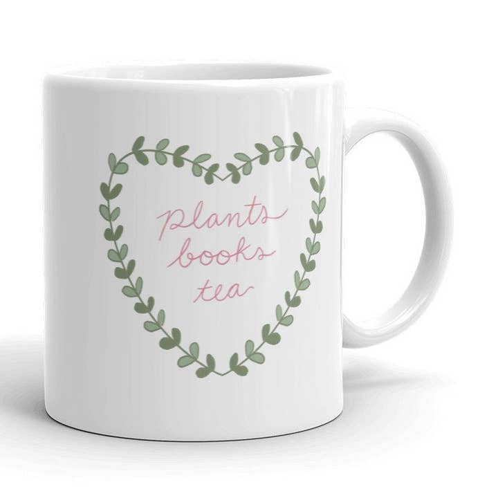 Plantes, livres, tasse à thé pour la vente par Ambitiously You