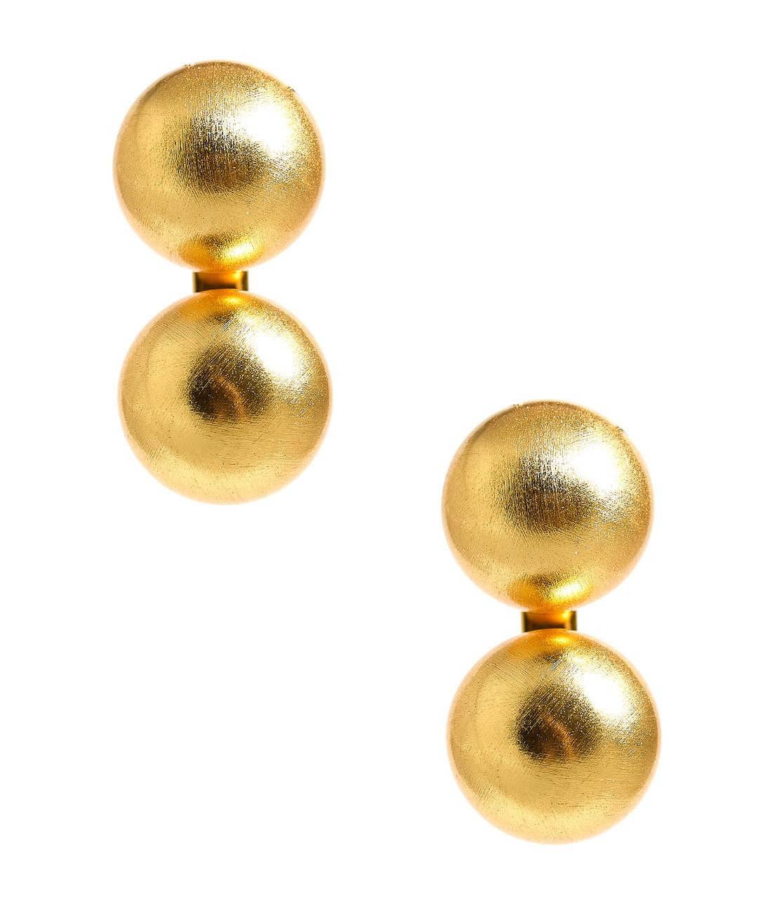 Lisi Lerch - Wholesale Stud/Post Earrings - Large Belle Stud - Brushed Gold - Belle of the Ball - 18k Gold Plated - WS1