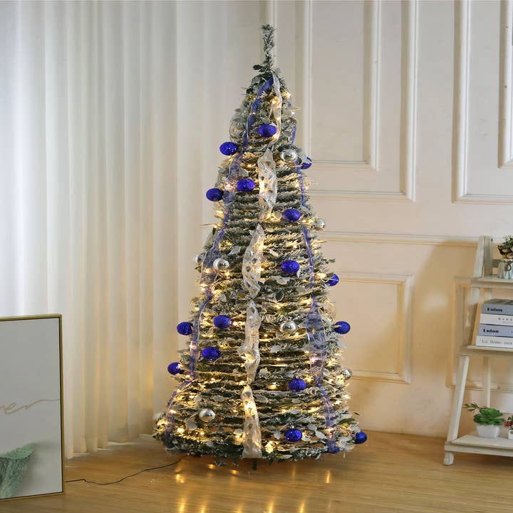 SINT - Wholesale Artificial Christmas Tree - Premium 6ft Artificial Pre-Decorated Lighted Christmas Tree15