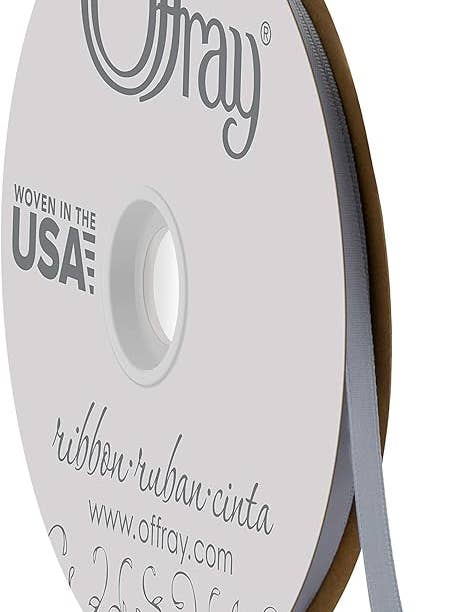 Double-Face Satin Dusty Blue 1/4" x 100 Yards for wholesale by Berwick Offray Ribbon