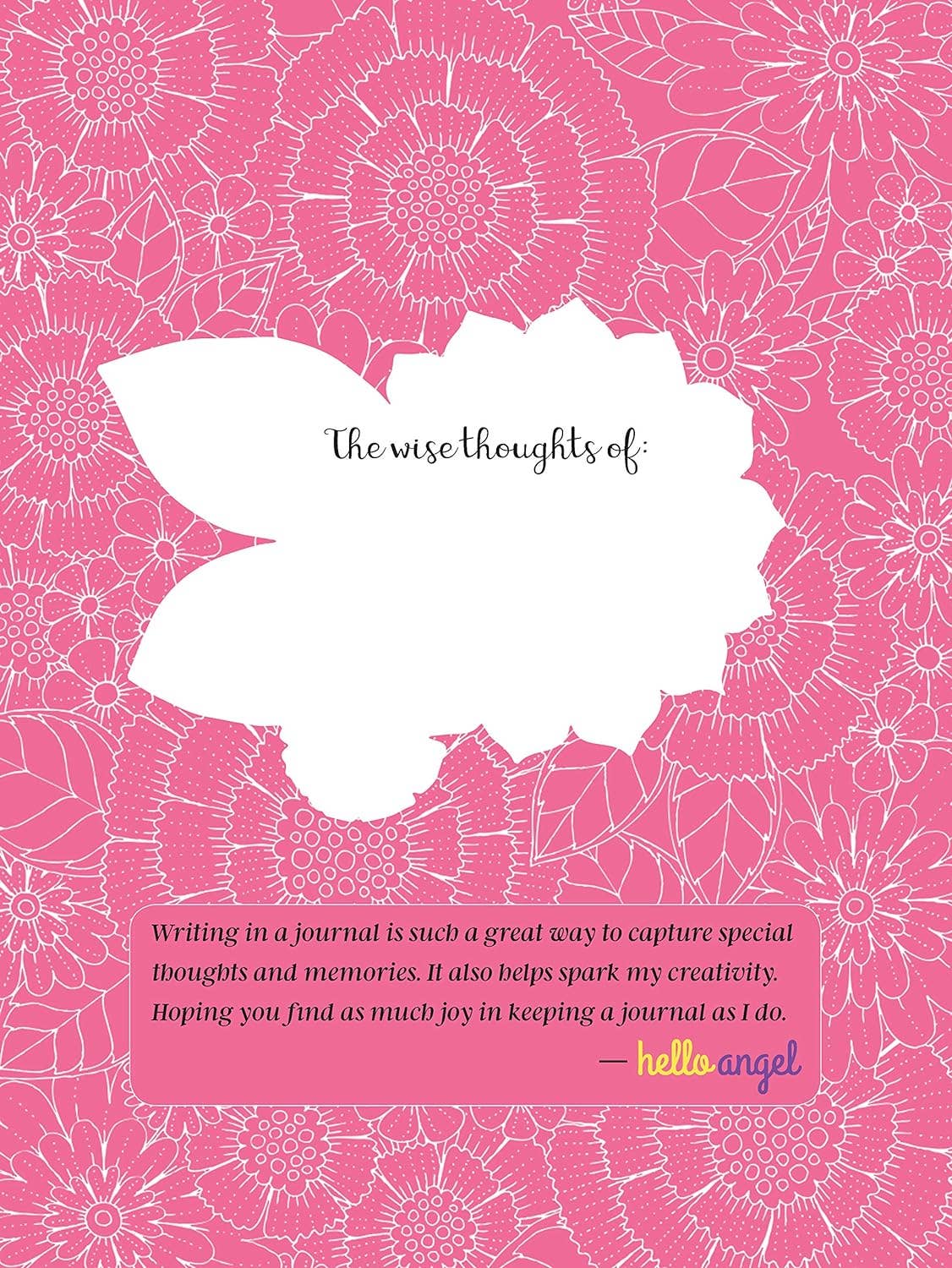 Fox Chapel Publishing - Wholesale Journal/Diary - Hello Angel Lined Journal Owl1