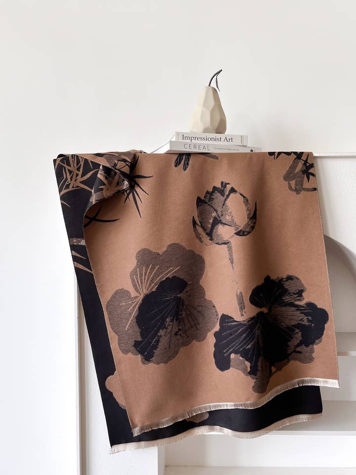 Black / Tan Dragonfly Reversible Wrap for wholesale by Winding River