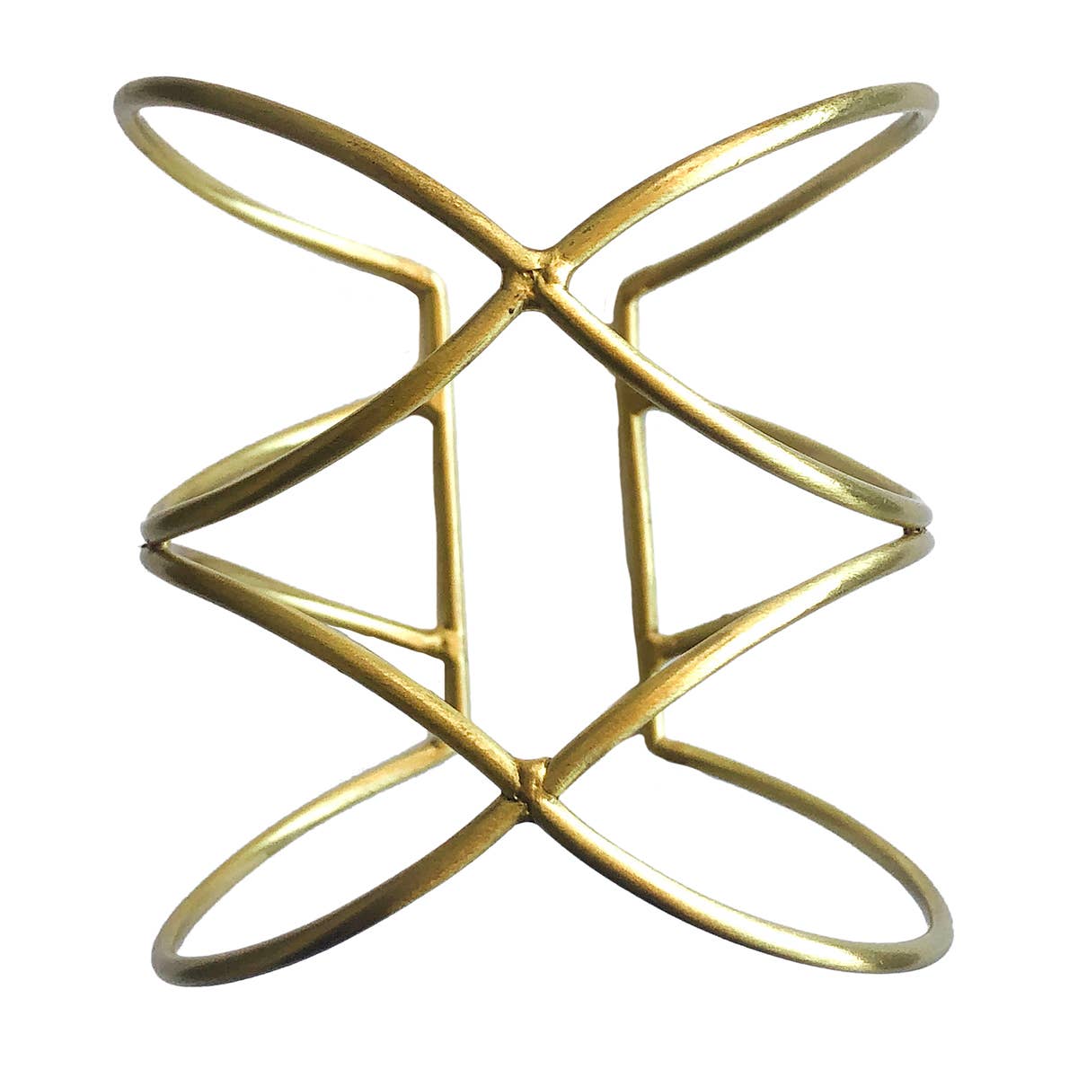 WorldFinds - Wholesale Cuff Bracelet - Calera Crossed Cuff - Gold2