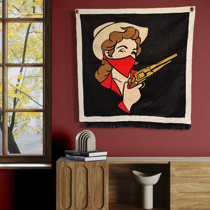 Bits 'n' Banners - Wholesale Banner - Cowgirl Felt Banner