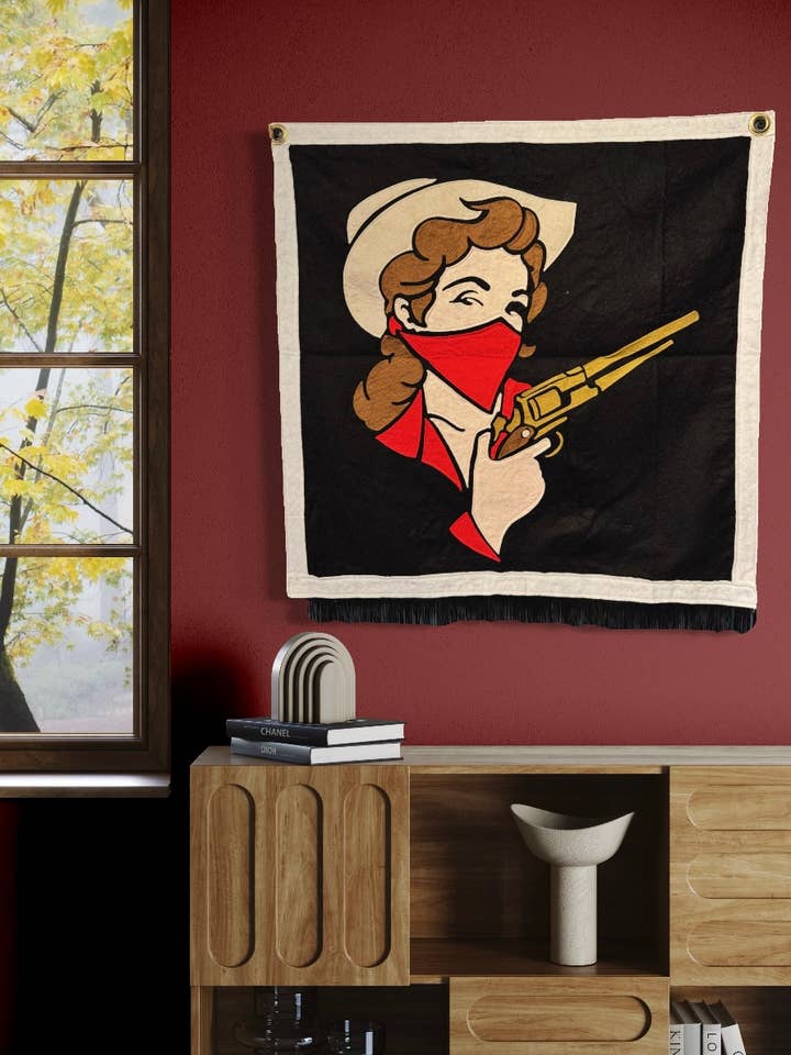 Cowgirl Felt Banner for wholesale by Bits 'n' Banners