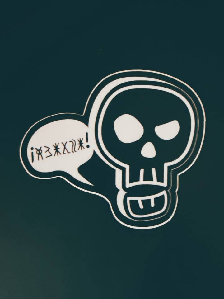 Die Cut-Aufkleber „Cursing Skull“, 3 Zoll für den Großhandel von Mobius Theory