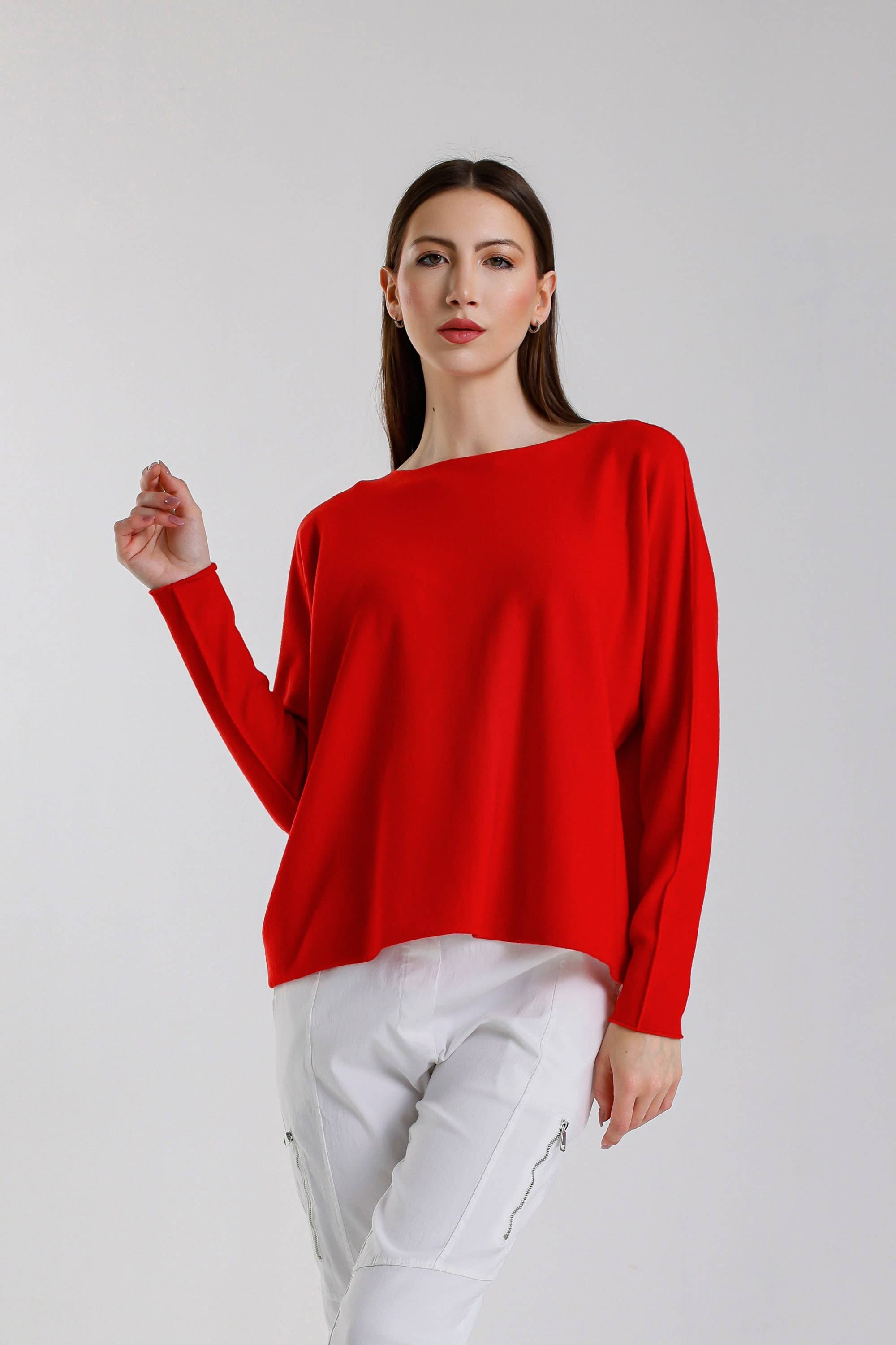 TINA Stephens Italy/Tees By Tina - Wholesale Knit Sweater - Women's - Laurin Seriously Soft Jewel Neck Sweater (BLS425)49