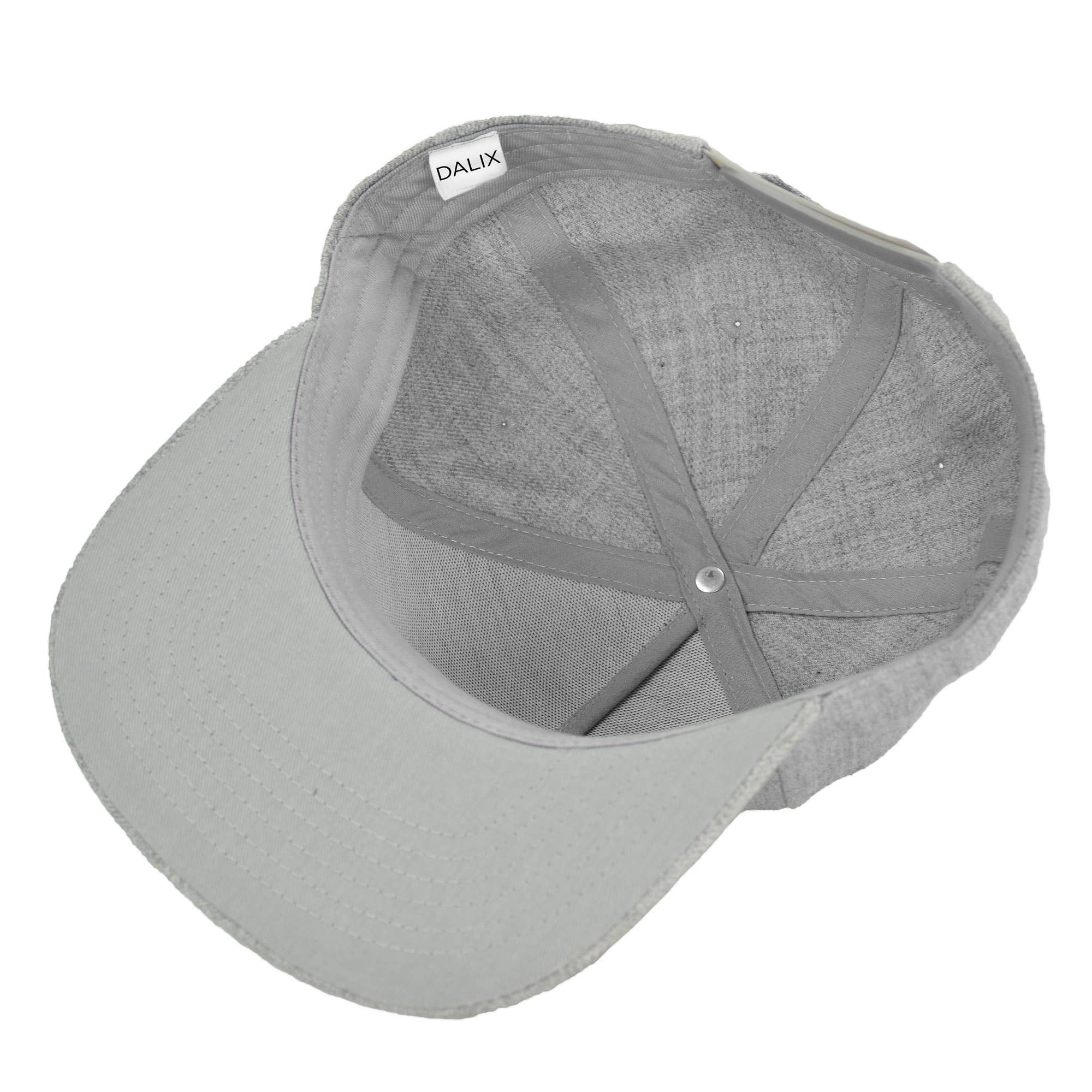 Dalix - Vente Casquette à visière plate – unisexe - DALIX Casquette à 5 panneaux en laine mélangée24