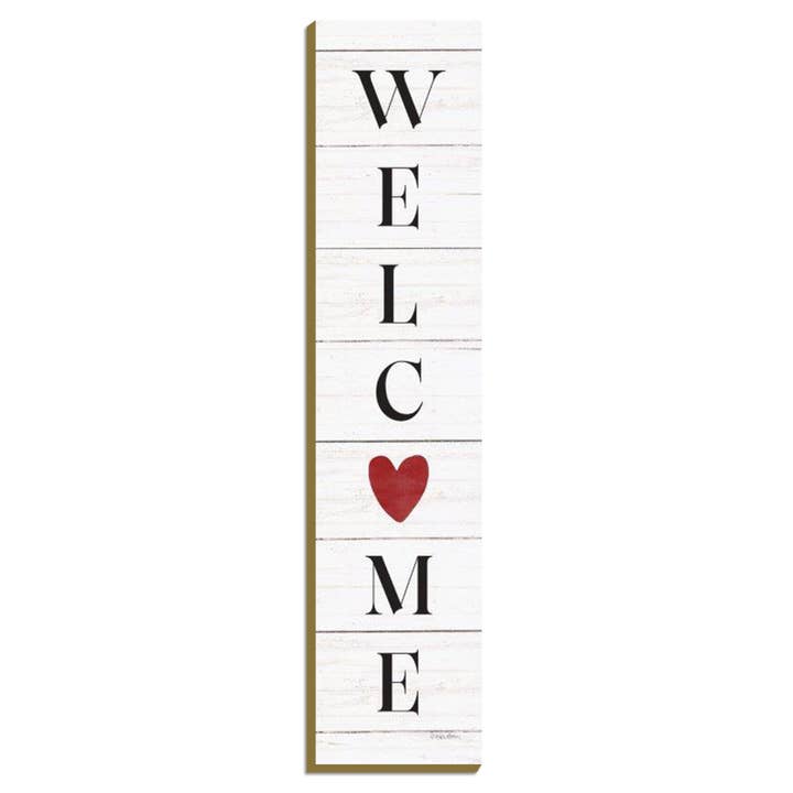 Panneau de bienvenue Welcome Heart Porch Leaner - BRO171 pour la vente par Penny Lane Fine Art