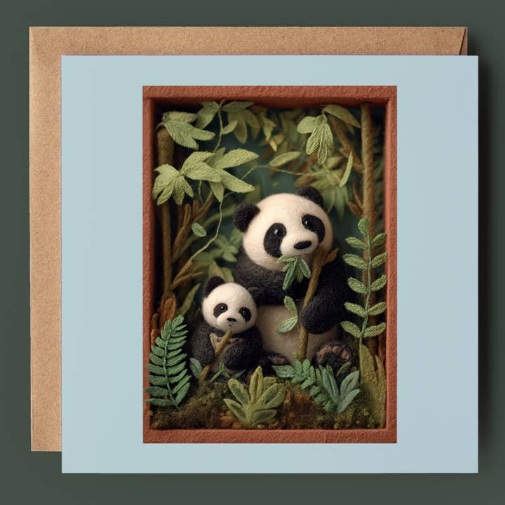 Panda Love 2D Printed Card for wholesale by Good Post Day