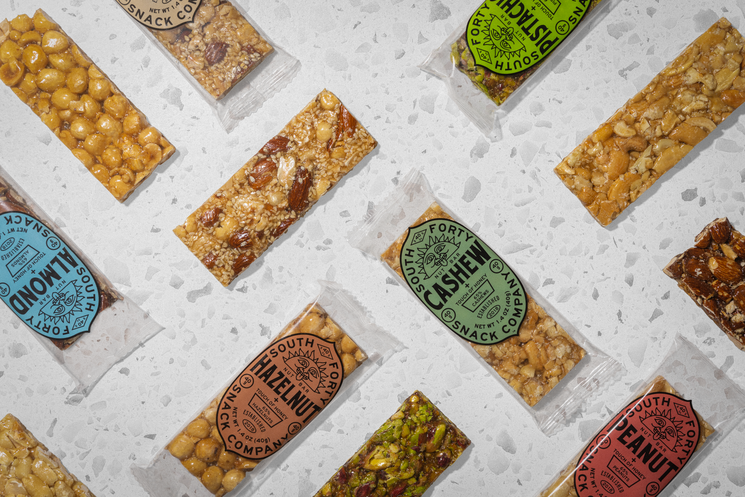 SOUTH FORTY SNACKS COMPANY - Wholesale Snack Bar - 12-Pack, Macadamia Crunchy Nut Bar ($1.95 per unit)4