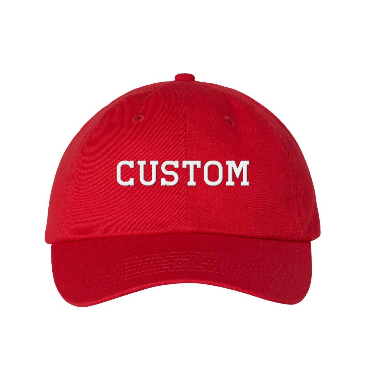 Lucky Luna Apparel – wholesale Baseball cap – Unisex – Custom Text Regular Block Embroidered Dad Hat3