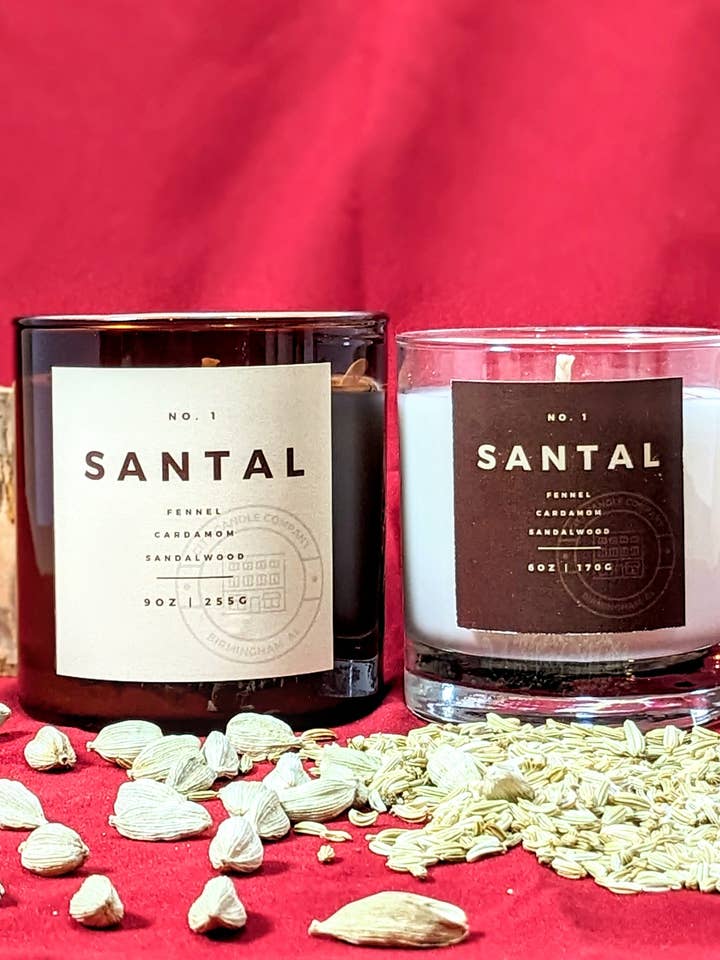 Santal Exotic Spices & Fragrant Woods Jar Candle for wholesale by City Candle Company