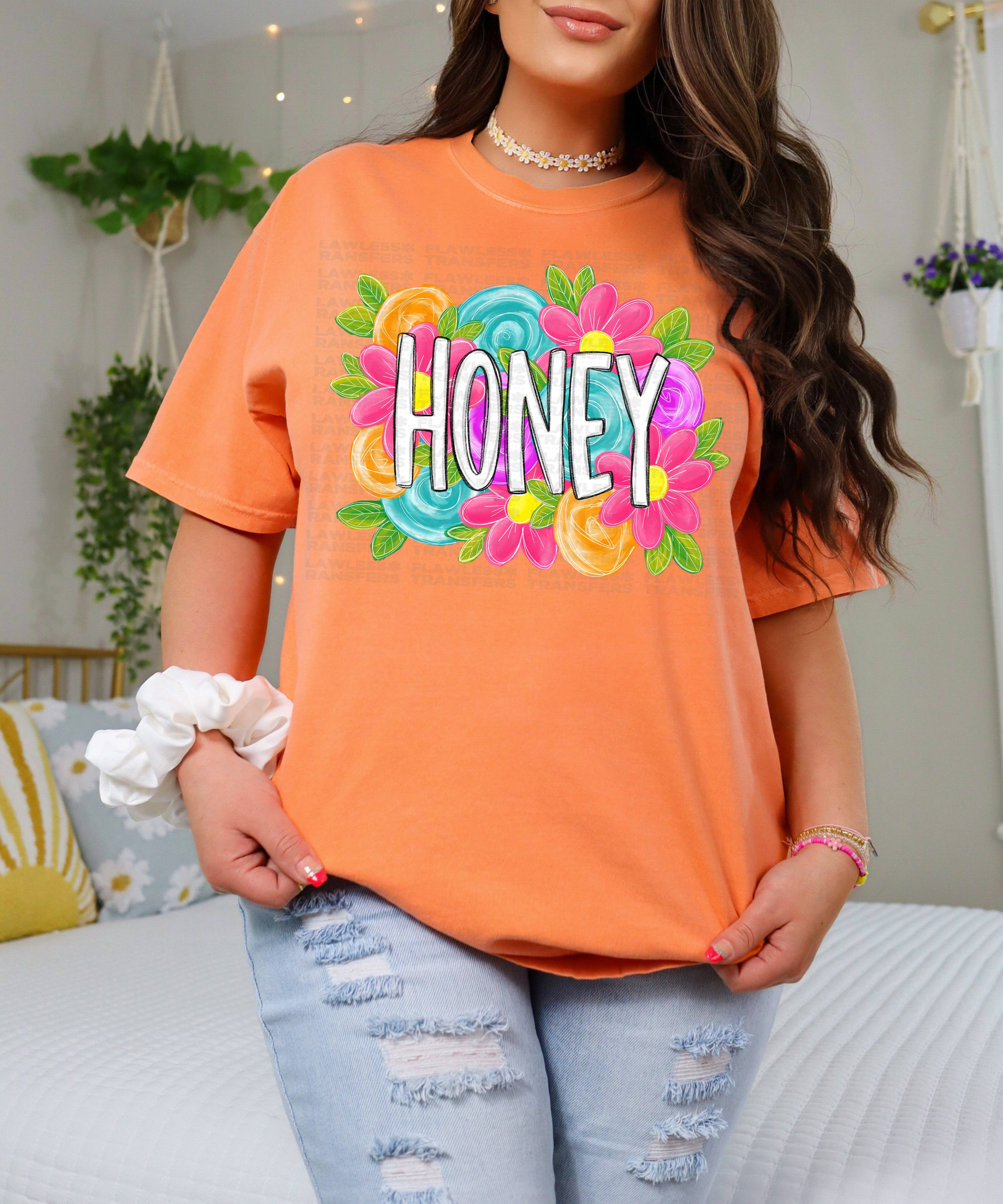 Flawless Transfers - Wholesale Sublimation Transfer - Honey Bright Floral DTF Transfer