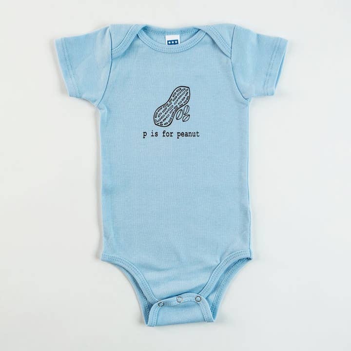 P is for Peanut Baby One-Piece for wholesale by Garbella