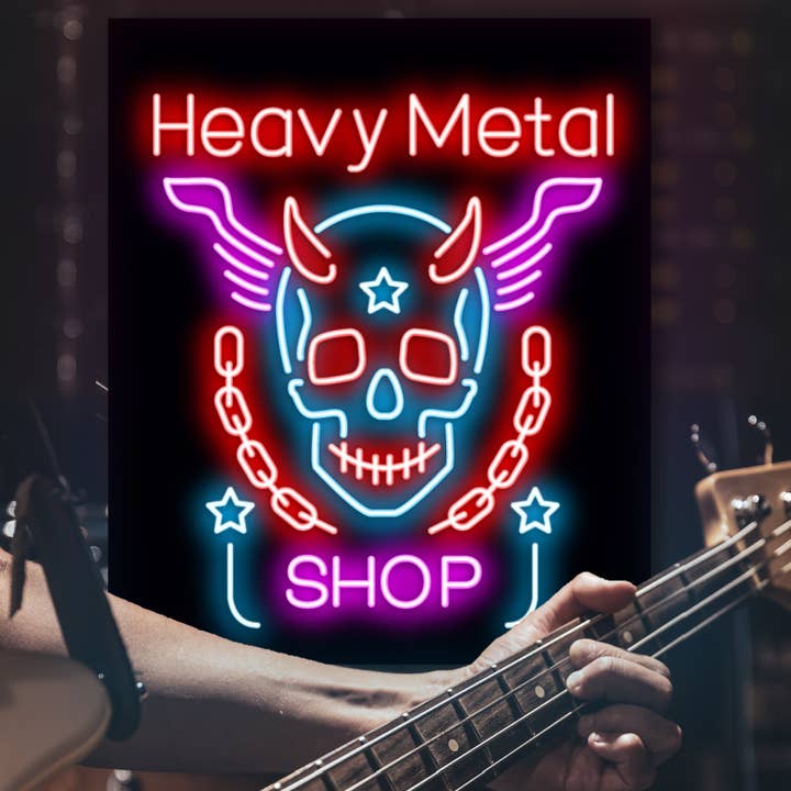 Mad About Neon – Großhandel Neonschilder – LED-Leuchtreklame Heavy Metal mit Fernbedienung