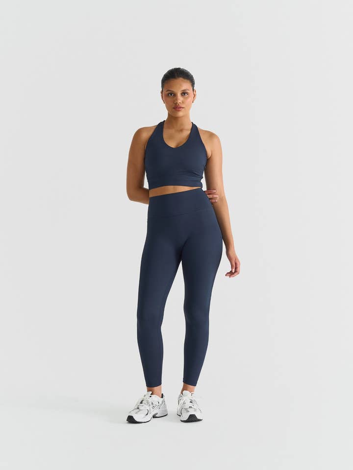 Sisterly Tribe - Wholesale Sports Bra - Women's - Softsculpt V-Neck Cross Back Bra - Navy2