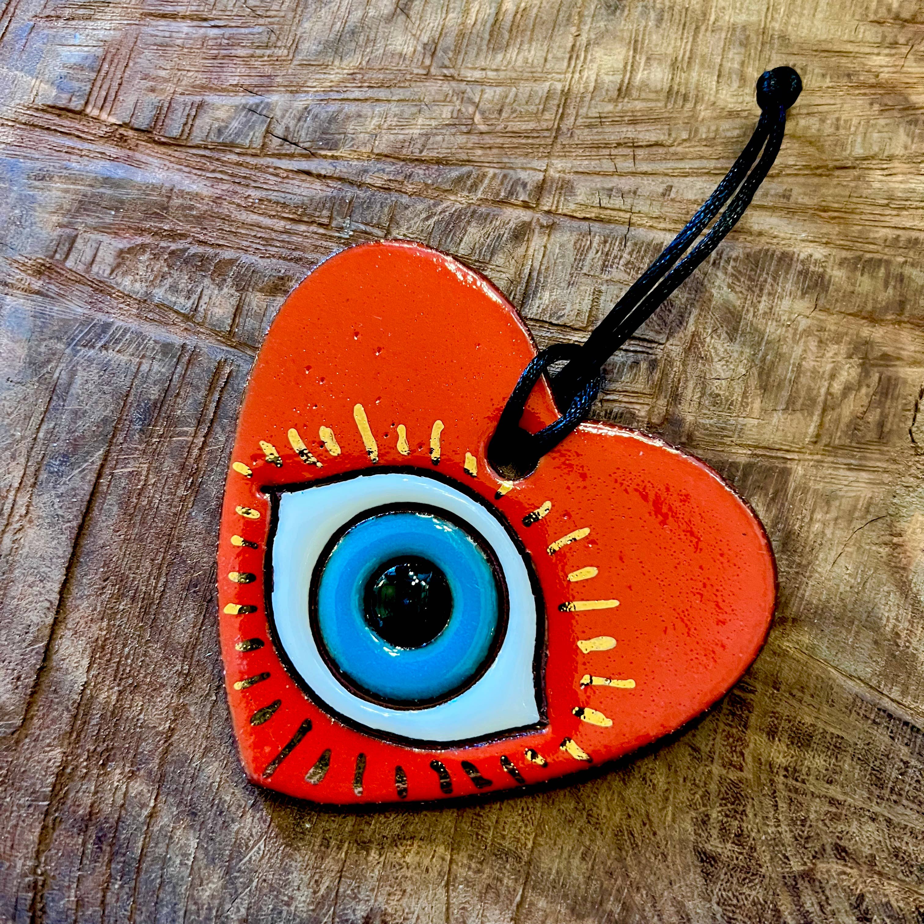 Tough Kitty Designs - Wholesale Ornament - Eye Love You Ceramic Heart Ornament