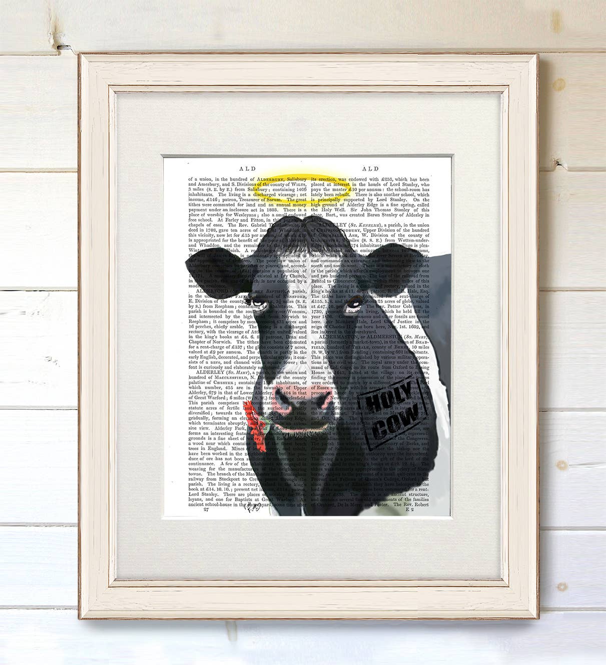 FabFunky Ltd - Wholesale Art Print - Holy Cow, Book Print / Art Print / Wall Art1