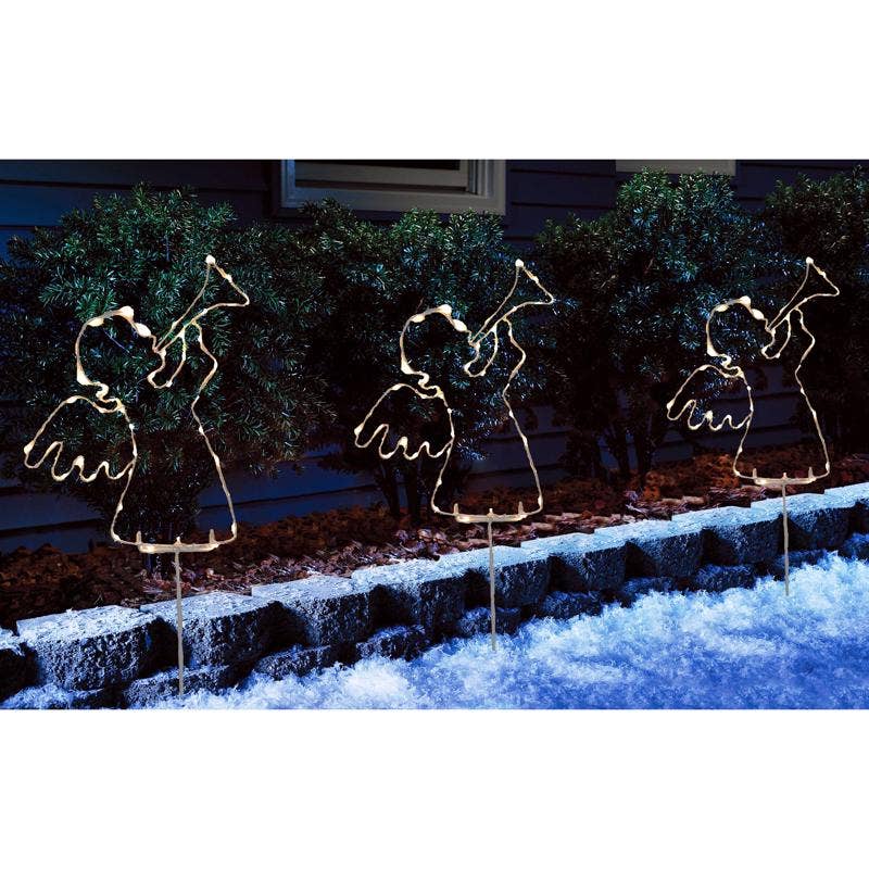 Everyday Supply Co - Wholesale Outdoor Ornament/Decor - SIENNA - Sienna LED Warm White Angel 26.3 in. Pathway Decor0