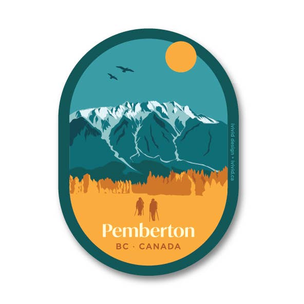 Pemberton - BC - Canada - Sticker for wholesale by Ivivid Design