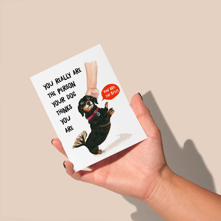 Liyana Studio - Wholesale Thank You Card - Best Dog Person - Funny Thank You Card