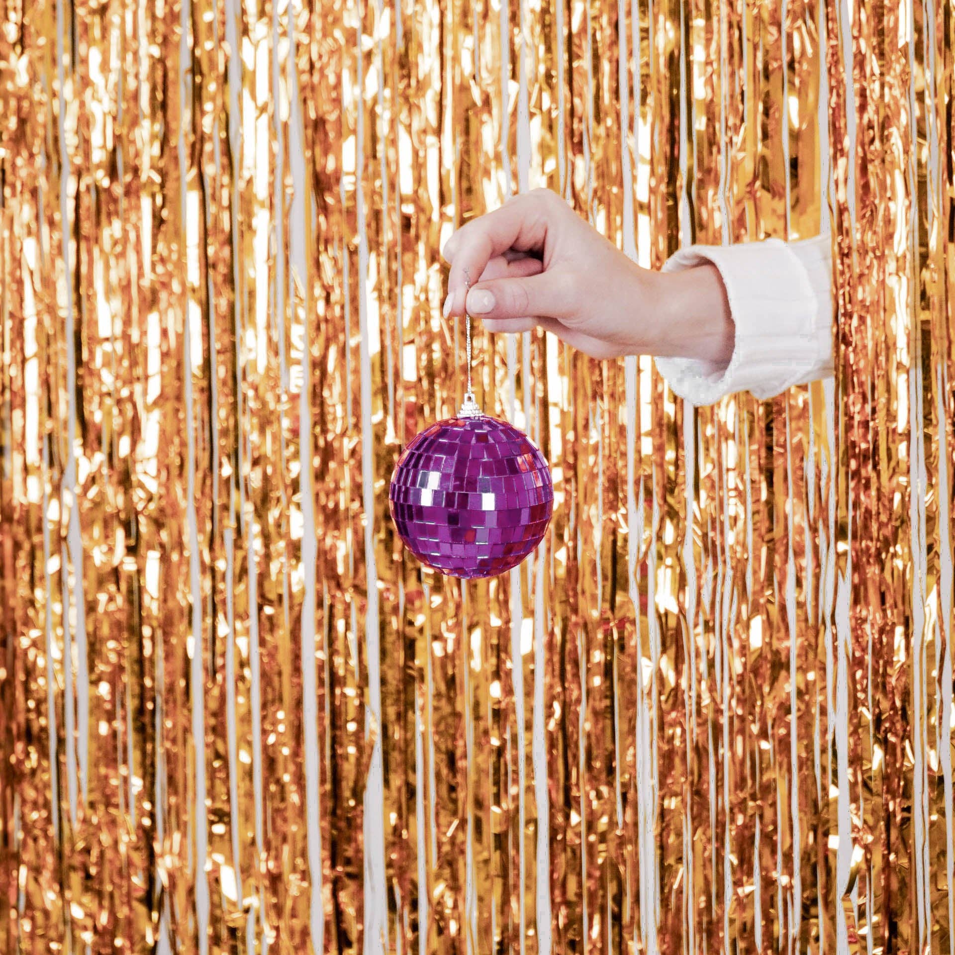 Housevitamin bv - Wholesale Ornament - Christmas Decoration -  Christmas Hanger - Discoball - Foam - Pink - 10x10x10cm5