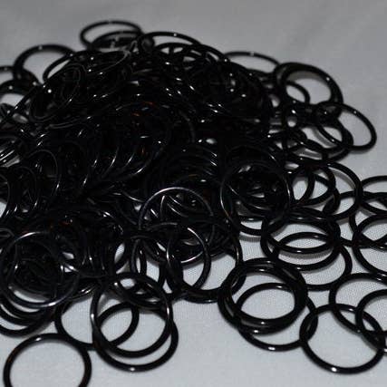 Rings in Black Steel - Multiple Sizes for wholesale by Allied Trimmings