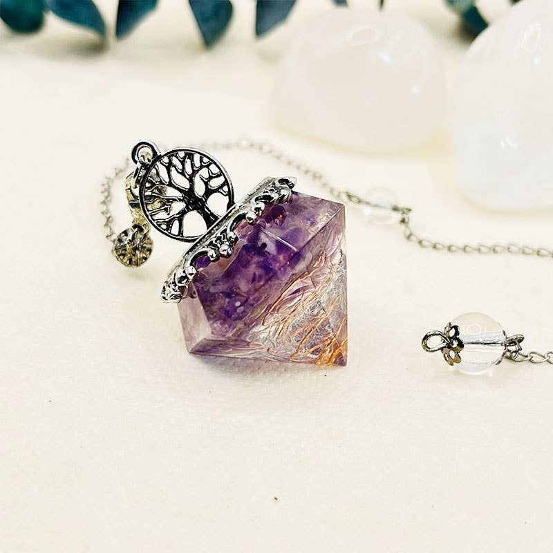 GemMeet – wholesale Andlig sten/kristall – Kristallgeometriskt Livets träd pendel0