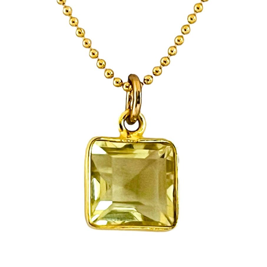 Sissy Yates Designs - Wholesale Pendant/Charm Necklace - Lillian Gold Fill Necklace (6 Gemstone Options)1