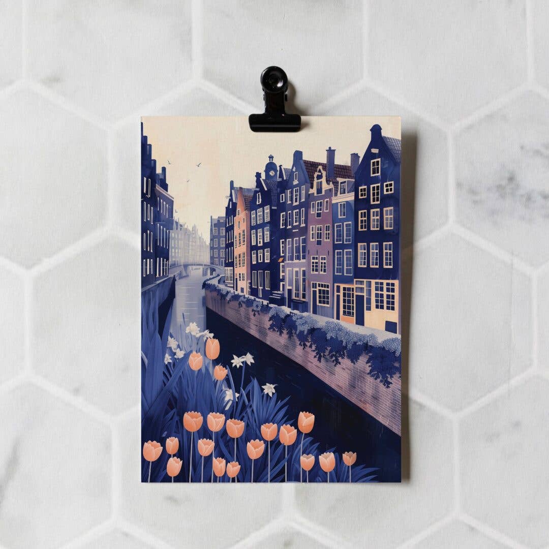 Botanopia - gifts , decor and cards for plant lovers - Vente Carte de vœux classique - Promenade le long du canal | Carte de vœux du quotidien | Néerlandais2