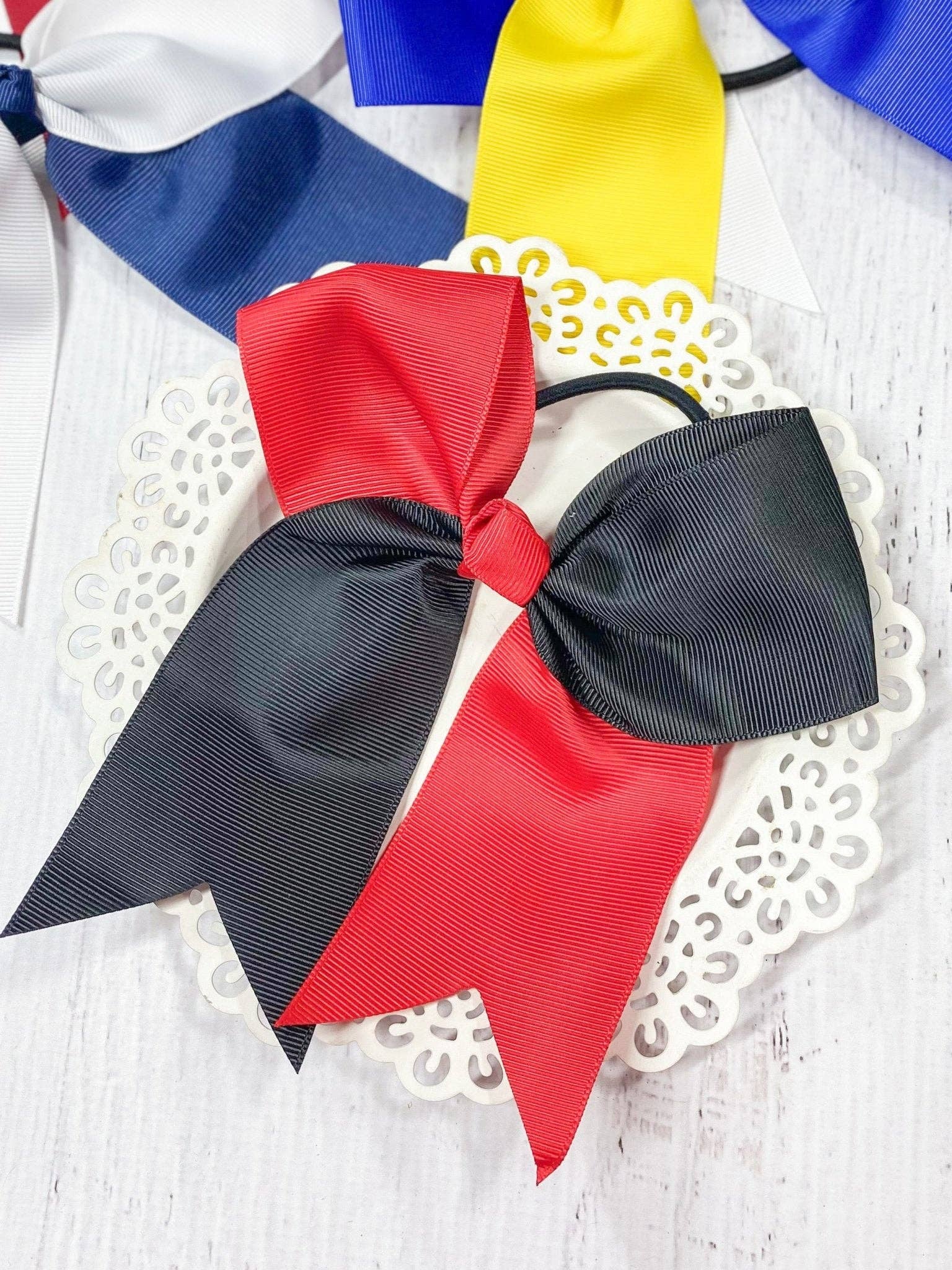 The Hair Bow Company - Wholesale Hair Bow - Kids - School Spirit Cheer Bows - Pony O - 6"10