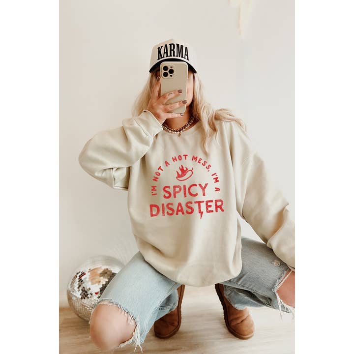 KRYDRET KATASTROFE VINTAGE GRAFISKE SWEATSHIRTS for engroshandel hos Illustrated Society