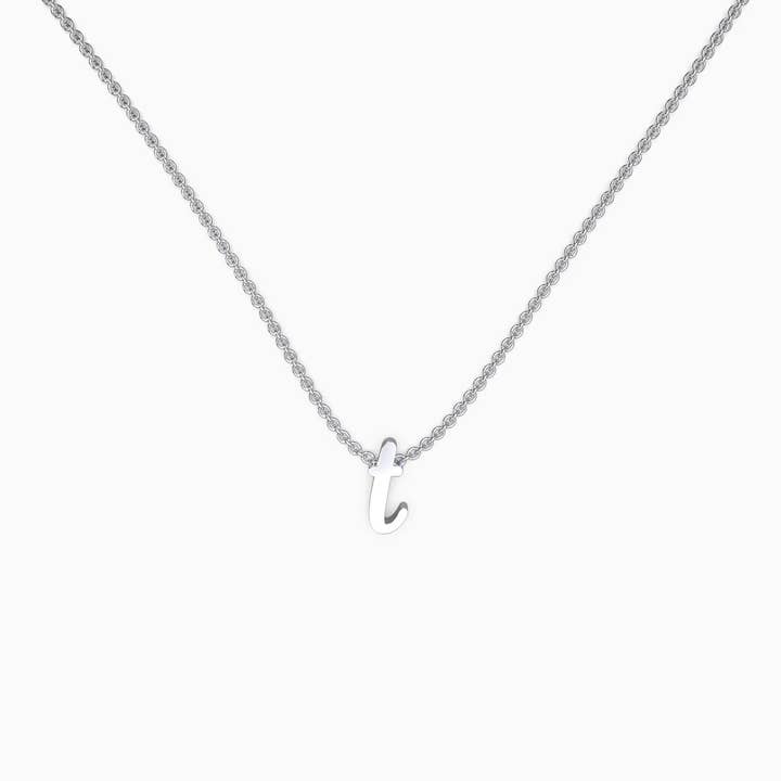 Mint & Lily - Wholesale Pendant/Charm Necklace - Tiny Initial Script Necklace75