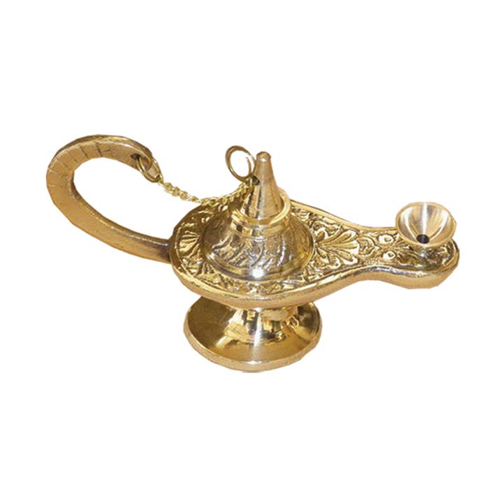 Designs by Deekay Inc. - Venta al por mayor Quemadores de aceite - Lámpara de Aladino de latón (5 pulg)0