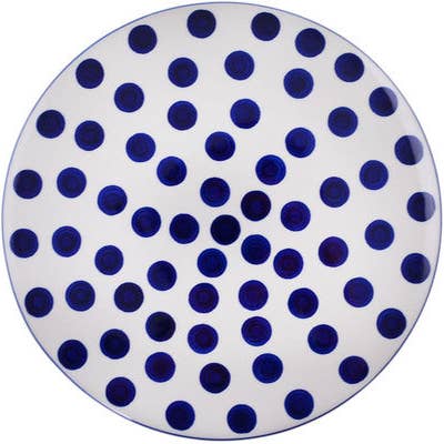 Présentoir à gâteau 11" thème à pois audacieux pour la vente par Polmedia Polish Pottery