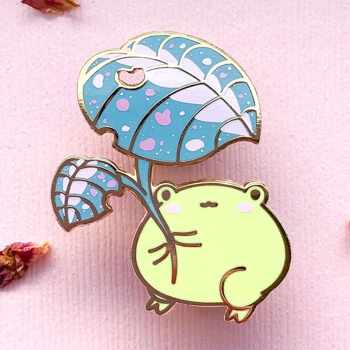 Emaillierter Regenschirm mit Froschblatt von Gogo für den Großhandel von Alum and Ink