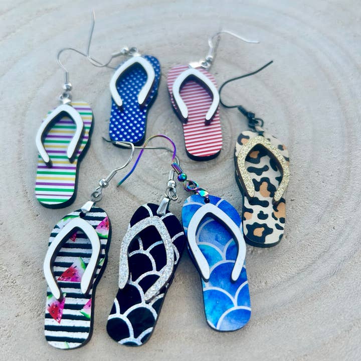 Flip Flop Earrings | Multiple Options for wholesale by Wackadoodles
